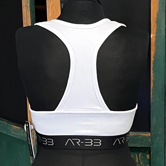 Woman’s Sports Bra Racerback, White, Size L - Picture 2 of 5